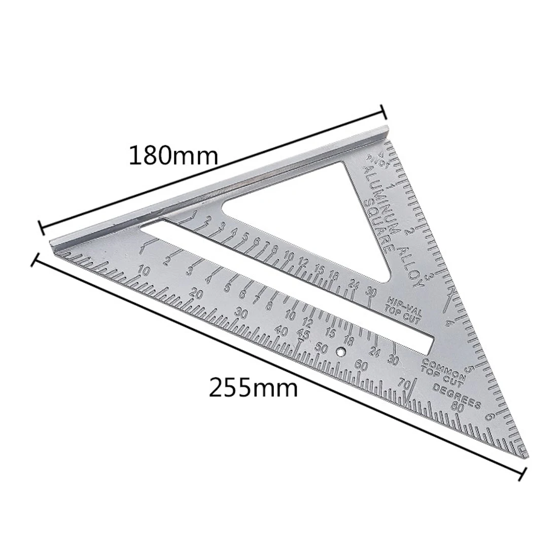  1Pc Aluminum Alloy Speed Square Protractor Miter Framing Tri-square Line Scriber Saw Guide Measurem