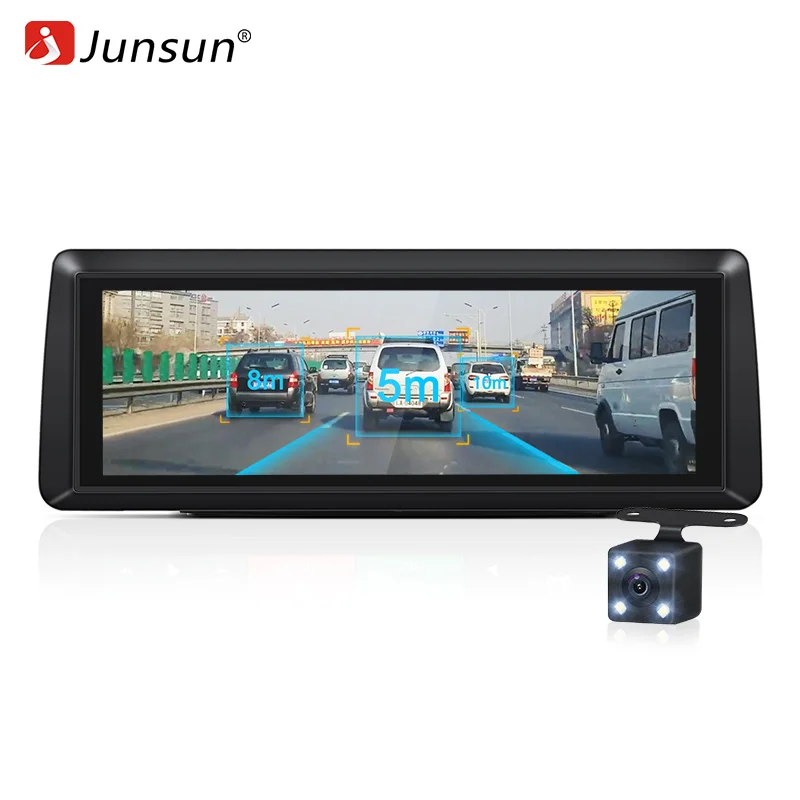 Junsun E94P 4G Android ADAS авторегистратор камера FHD 1080 P двойной объектив 7 84 &quotDVR с Wi Fi gps