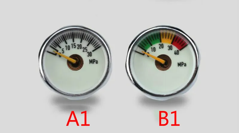 M8* 1 M10* 1 наружная резьба для пейнтбола Мини Воздушный манометр со светящейся ночной 5MPa 10MPa 20MPa 30MPa 35MPa 40MPa