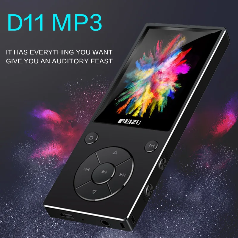 mp3 RUIZU D11 Mp3 плеер 8 ГБ для хранения 2,4 дюймов HD цветной экран воспроизведение Высокое качество радио Fm видео электронная книга bluetooth музыкальный плеер