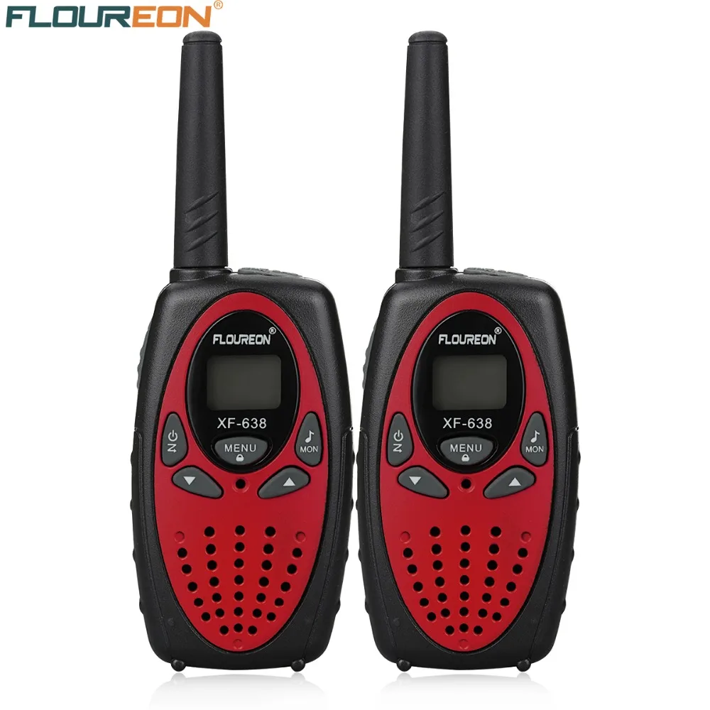 

FLOUREON 8 Channel Walkie Talkies UHF400-470MHz Two-Way Radio 3KM Interphone Red EU/UK