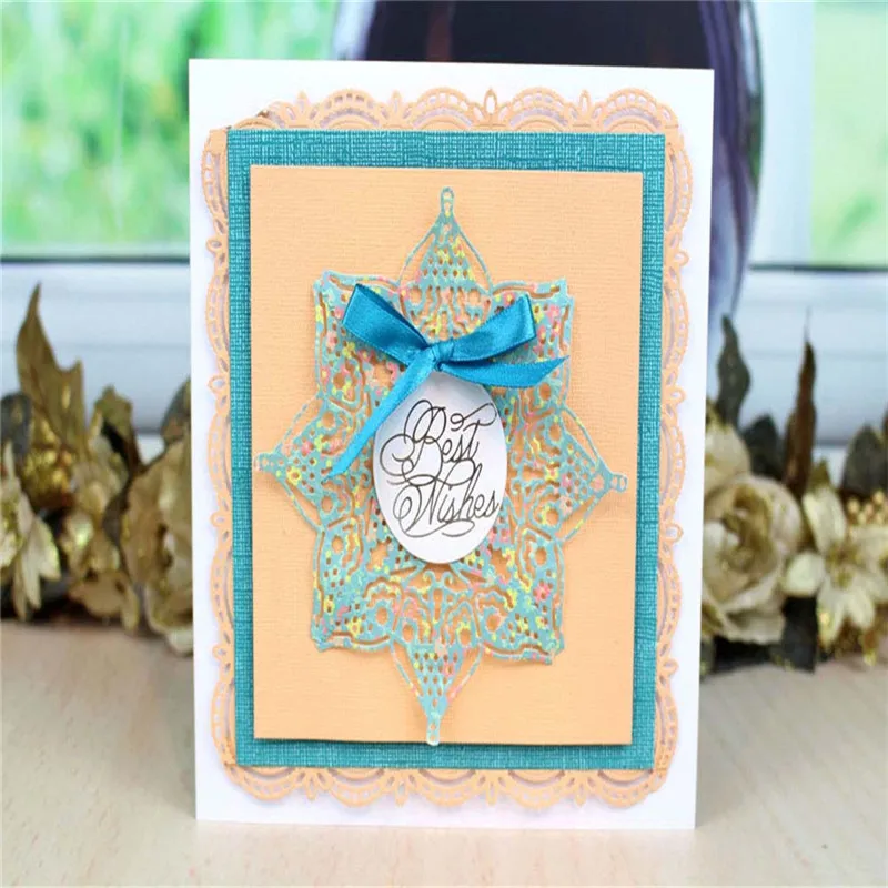

YaMinSanNiO Lace Frame Cutting Dies Stencil for Dies Scrapbooking Craft Dies Album Embossing Die Cut Paper Card Making Decor