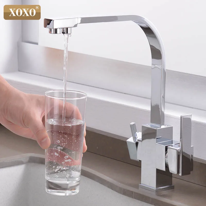  XOXO Filter Kitchen Faucet Drinking Water Single Hole Black Hot and cold Pure Water Sinks Deck Moun - 32925758549