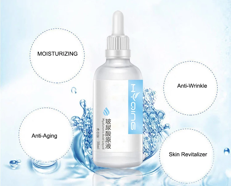 Natural Skin Care Essence Pure hyaluronic acid serum Moisturizing Anti-wrinkle Whitening Hyaluronic Acid for face care