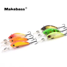 MAKEBASS 6 шт./лот Jerkbait мини Гольян Suspending HardBaits Kit микро искусственные рыболовные приманки бас форель Walleye рыболовные снасти