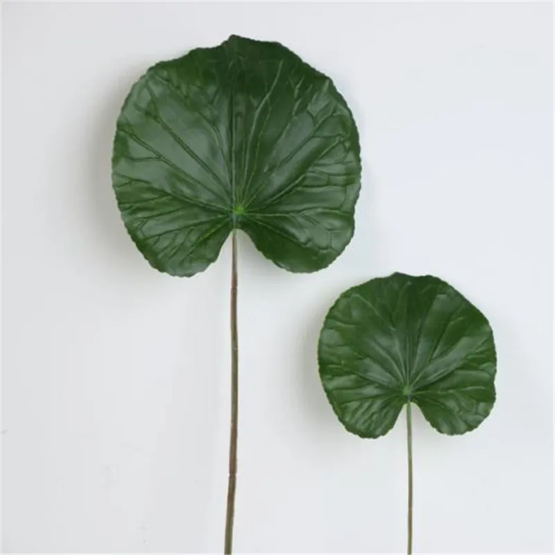 

HOT 10Pcs Single Stem Green Leaf Plants Simulation Lotus Leaf Greenery for Wedding Home Showcase Decorative Artificial Flowers
