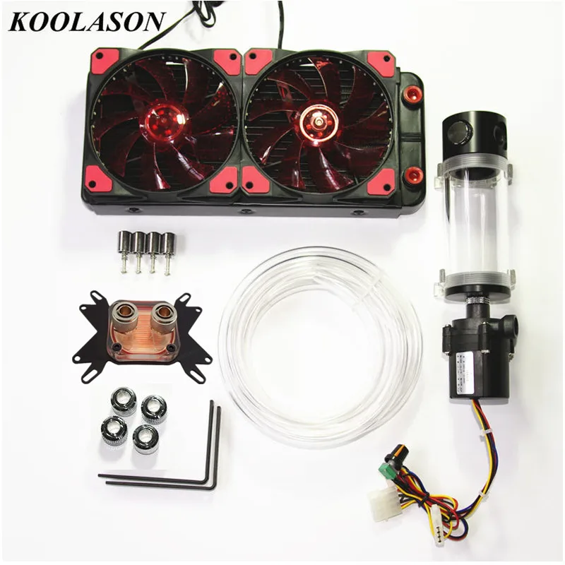 

For Intel AMD 115X AM3 Computer CPU Water Cooling Block cooler radiator Water Tank Mute Water pump heat sink Sets Kit