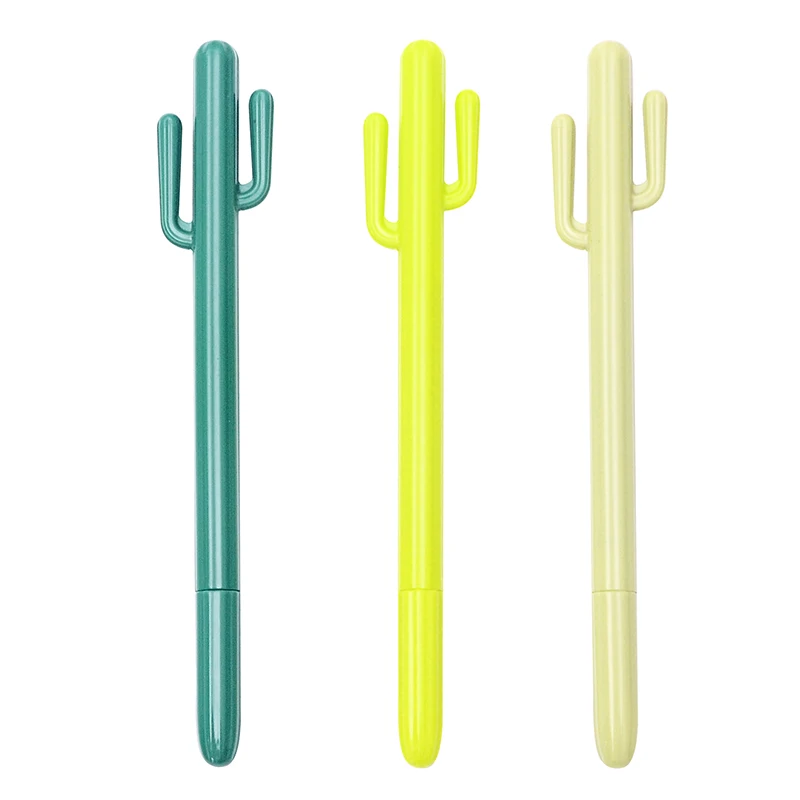 

3 pcs/lot Creative Cute Cactus Gel Pen Korean Kawaii Kids Student Gift Stationery Pens for Writing School Office Supplies