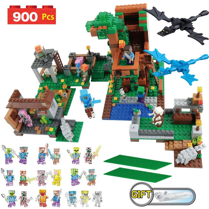 

My World Series Villa Model Building Blocks Set Family Stack Construction Compatible LegoINGlys Minecrafter Kids Toys 900 Pcs