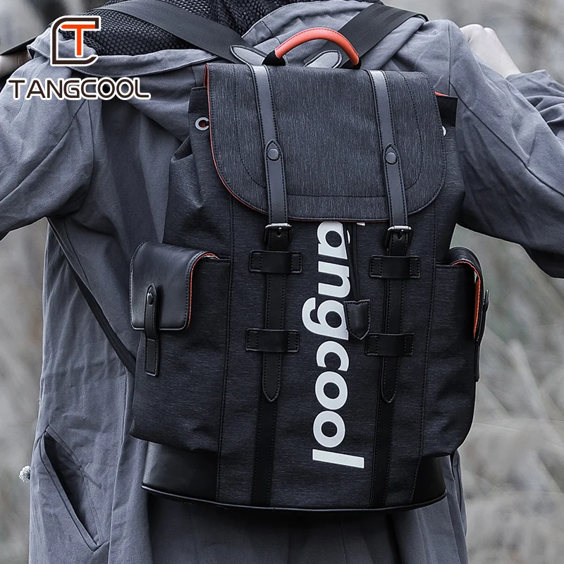 Tangcool Men's Backpack Fashion Multifunction USB Charging Men 16.5