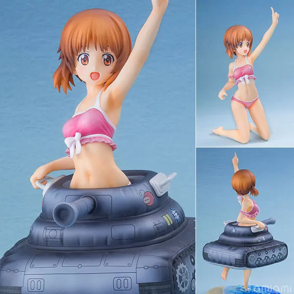 

Japanese original anime figure GIRLS und PANZER Nishizumi Miho swimsuit Chariot swimsuit ring action figure collectible model