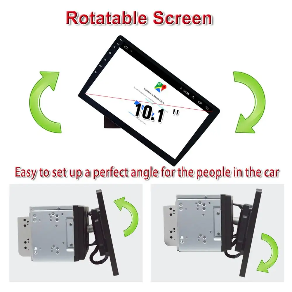 Discount 10.1" Universal 2DIN Android 8.1 Touch Screen 4CPU + 4GPU Car Stereo Radio GPS Wifi BT Mirror Link OBD 2