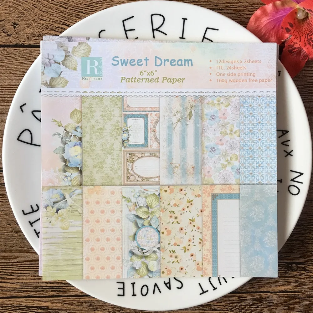 Бумажная упаковка с рисунком Sweet Dream скрапбукинга сделай сам карточка