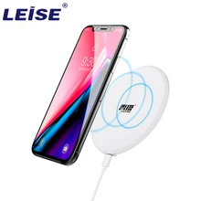 Leise 5 в 2a Беспроводное зарядное устройство 10 Вт Быстрая зарядка для Iphone X Xs Xr samsung мобильный телефон Qi Беспроводная Зарядная база передатчик