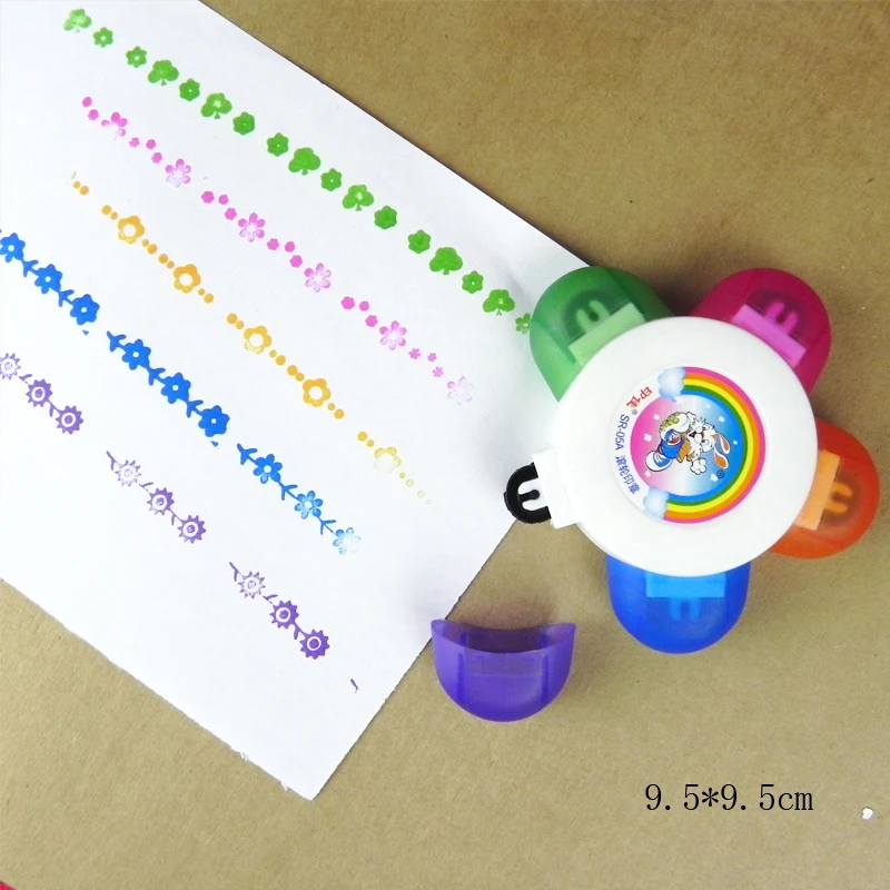 1 шт дети красочные мультфильм прокрутки игрушечная печать набор детей Дети DIY пальчиковая живопись инструмент для рисования