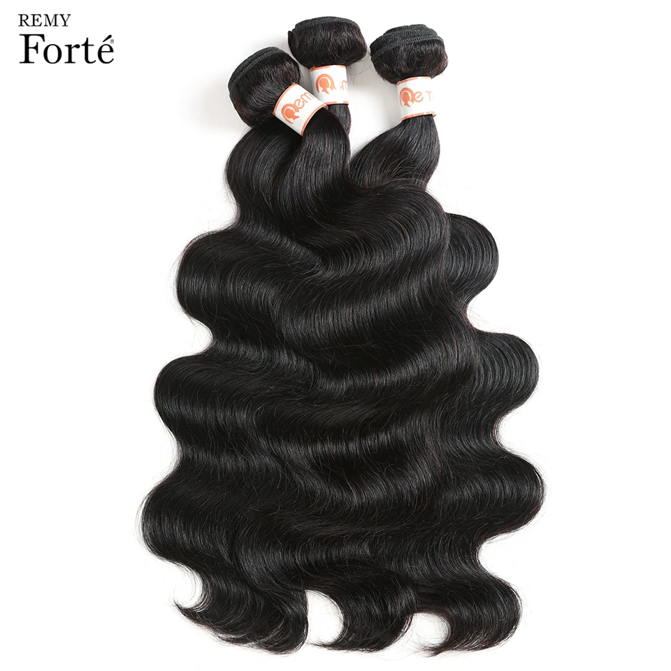 Remy Forte Hair Extension 2 Bundles Brazilian Body Wave Double Drawn Human Weave Wet And Wavy | Шиньоны и парики