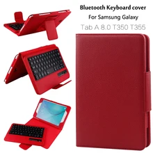 For Samsung GALAXY Tab A 8.0 T350 T351 T355 P350 P355 Removable Bluetooth Keyboard Portfolio Folio PU Leather Case Cover + Gift