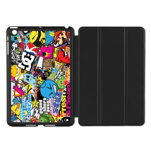 Забавные милые Стикеры бомба Folio чехол для Apple iPad 1 2 3 4 мини Air Pro 9.7 10.5 12.9 новый 2017
