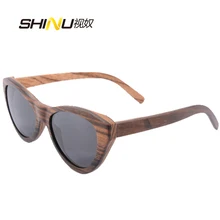 Горячая кошачий глаз солнцезащитные очки поляризационные деревянные очки женские модные брендовые дизайнерские очки Oculos De Sol Feminino TU18