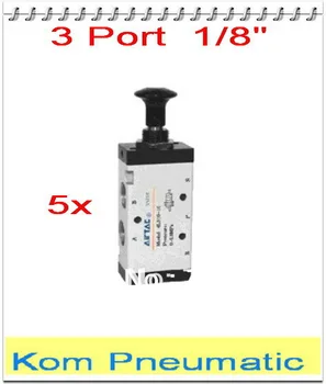 

1/8" BSPT Push-pull Valve Hand Lever Operated Solenoid Valve Hand Return Manual Control Valve 3R110-06 Pneumatic Valve
