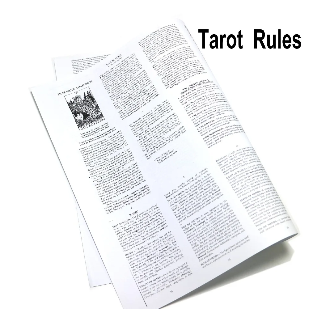 

regular Tarot Instruction, guide book, English for tarot cards deck