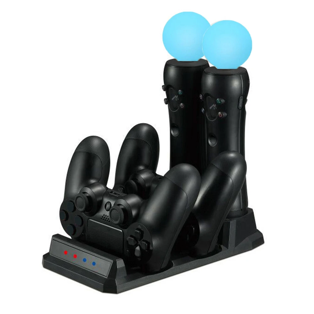 

Charging Dock Station Stand for Sony Playstation 4 PS4 Slim Pro PS Move Bluetooth Wireless Controllers Charger Storage Holder