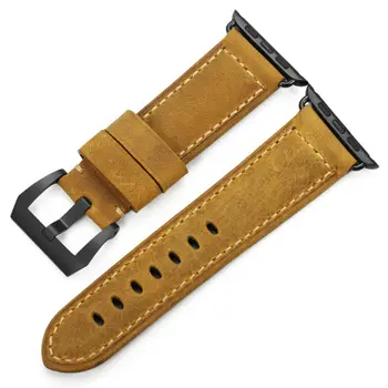 

iStrap Silver Black Handmade Assolutamente Italy Watch Band Genuine Leather Watch Strap Link For Iwatch Apple Watch 38mm 42mm