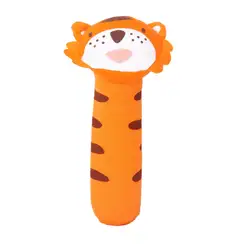 Детская игрушка в форме тигра с погремушкой звуковая ткань игрушки