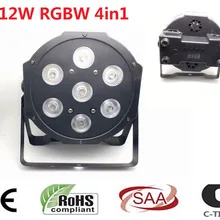 CREE RGBW 7x12 Вт светодиодный плоский SlimPar Quad Luce 4в1 светодиодный DJ мыть Освещение сцены DMX luce делла лампада 4/8 channes
