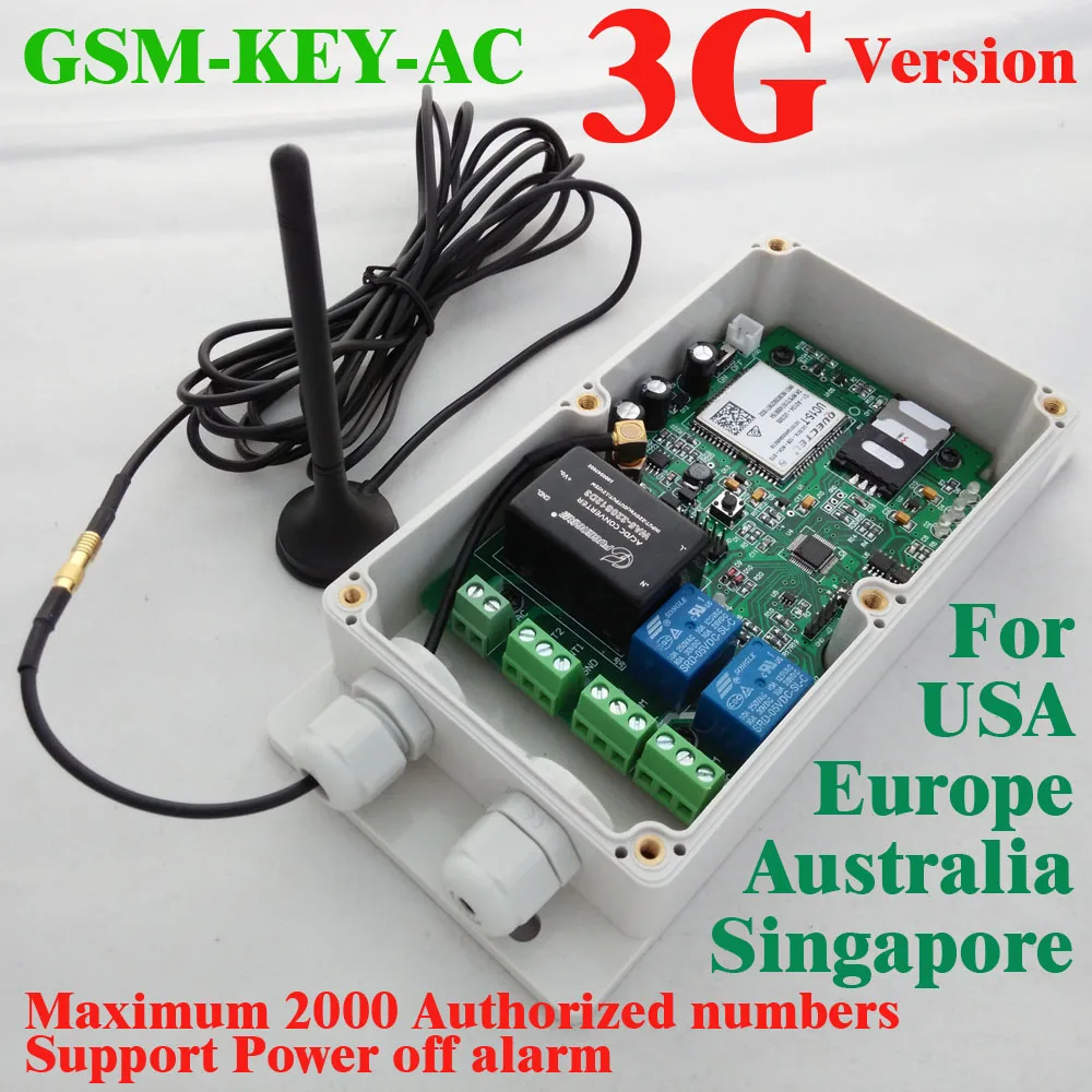 3G Version GSM KEY AC2000 Good designed 3G and GSM gate opener two