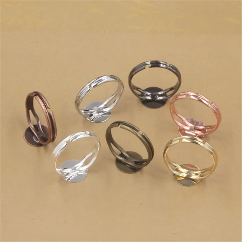 10mm-12mm-6-Colors-plated-pad-ring-base-anillo-ring-blank-glue-on-cabochon-rings-findings