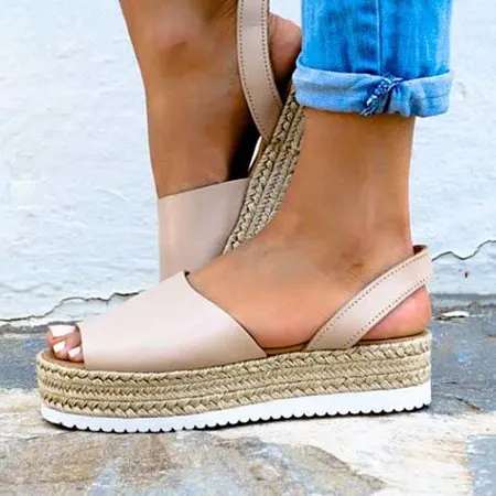 

2019 Large Size 35-43 Women canvas Sandals Shoes Woman Summer Sandals Flats Casual Solid Riband Tenis Feminino Espadrilles Girl
