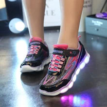Glowing Sneakers font b Kids b font font b Luminous b font Flats Casual font b
