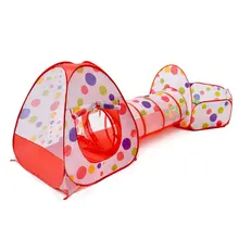 3-в-1 Pop-Up детская игровая палатка детский домик для игр туннель Комплект игры дом многоцелевой Игровая палатка для малышей ребенок дома и улицы
