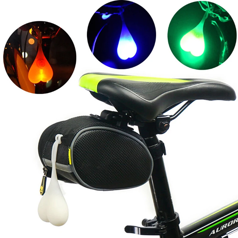 Best Bicycle Seat Back Egg Lamp Cycling Balls Tail Silicone Light Creative Bike Waterproof Night Essential LED Red Warning Lights 0