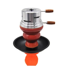 Керамическая чаша для кальяна с металлическим держателем для угля, набор Narguiles Narguile Chicha, ветрозащитная чаша для кальяна, табака, кальяна