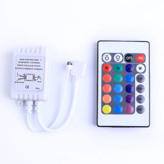 DC12V 6A 24Key IR Afstandsbediening Led verlichting Controller ... DC12V 6A 24Key IR Afstandsbediening Led verlichting Controller ...