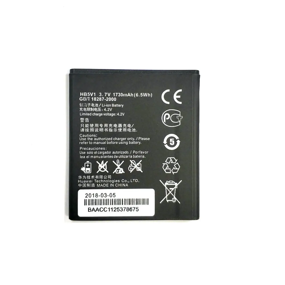 Новый Сменный аккумулятор 1730 мАч HB5V1 для Huawei Y300 Y300C Y511 Y500 T8833 U8833 G350 Y535C Y516 |