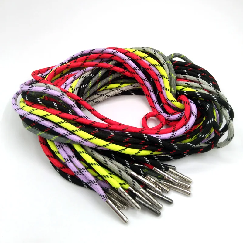 1 Pair Outdoor Sport Casual Round Shoelaces Sneaker Shoes Laces Boots Athletic  String Unisex Rope Athletic Metal Head Shoelaces