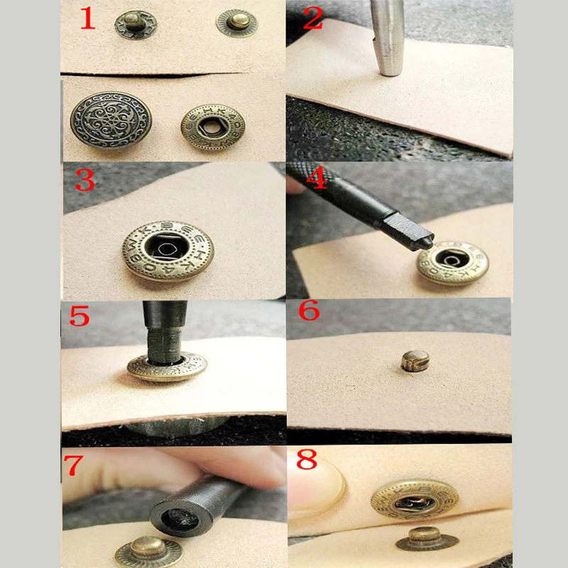 2 шт. кожаный Дырокол заклепка оснастка Кнопка сеттер штамповки база DIY Ремесло Швейные Инструменты Набор стали 633