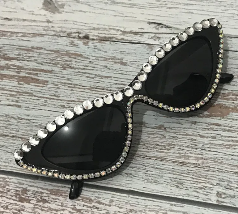 ZAOLIHU, Новые Креативные женские солнцезащитные очки "кошачий глаз" с бриллиантами, 8 цветов, женские солнцезащитные очки, UV400, вечерние дешевые очки - Цвет линз: M1S30XN-9