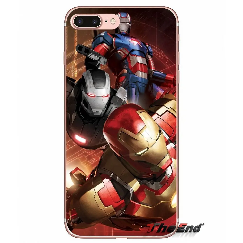 Тони Старк Марвел Железный человек для iPhone X 4 4S 5 5S 5C SE 6 6S 7 8 Plus Samsung Galaxy J1 J3 J5 J7 A3 A5 2016