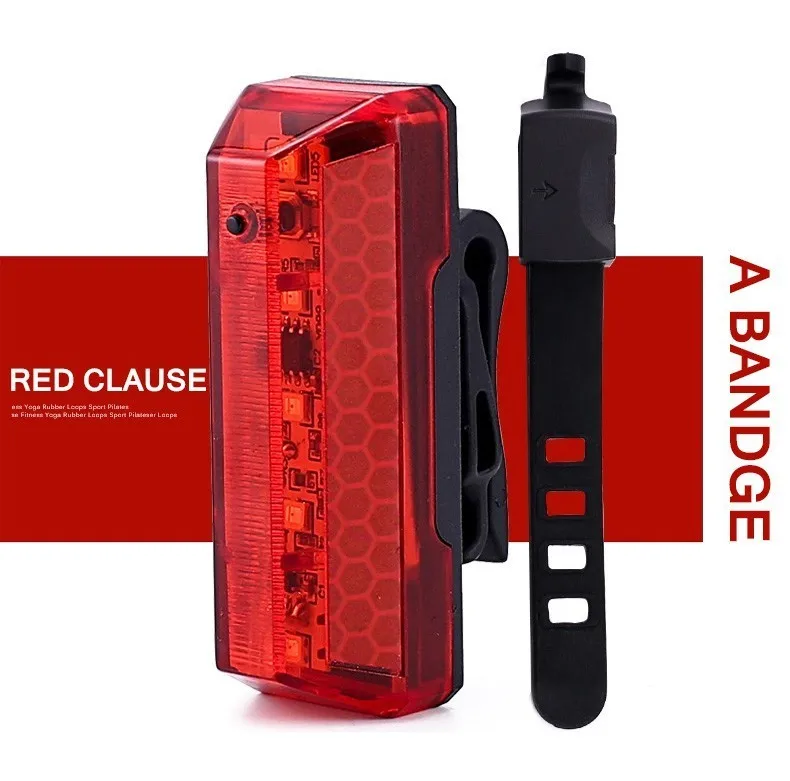 Best GENIU Tail Light For Bicycle Light Bike Flashlight 5 Modes LED USB Rechargeable Cycling Taillight Bicycle Rear Lights 0
