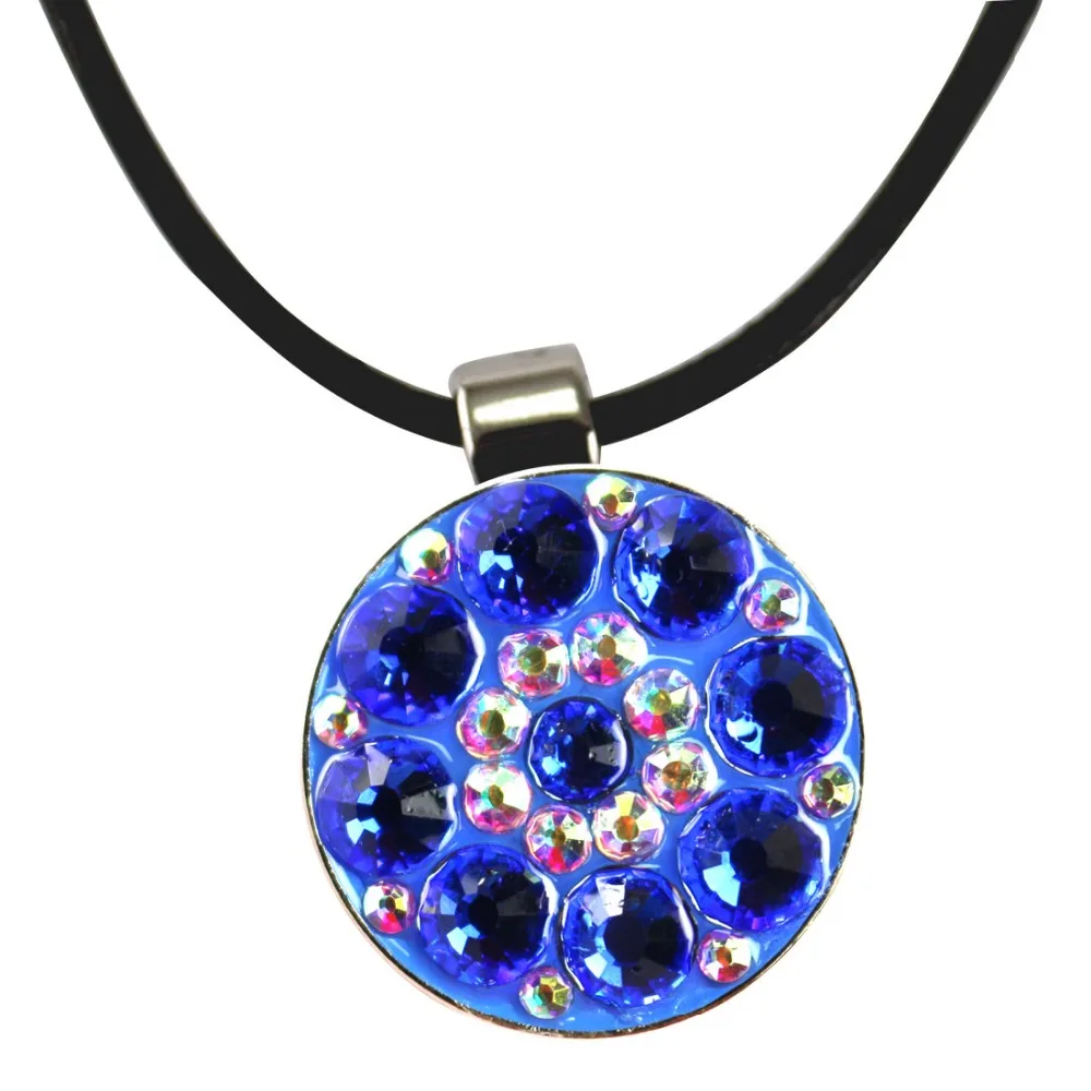 Free Shipping Crystal Golf Ball Marker with Long Cord Golf