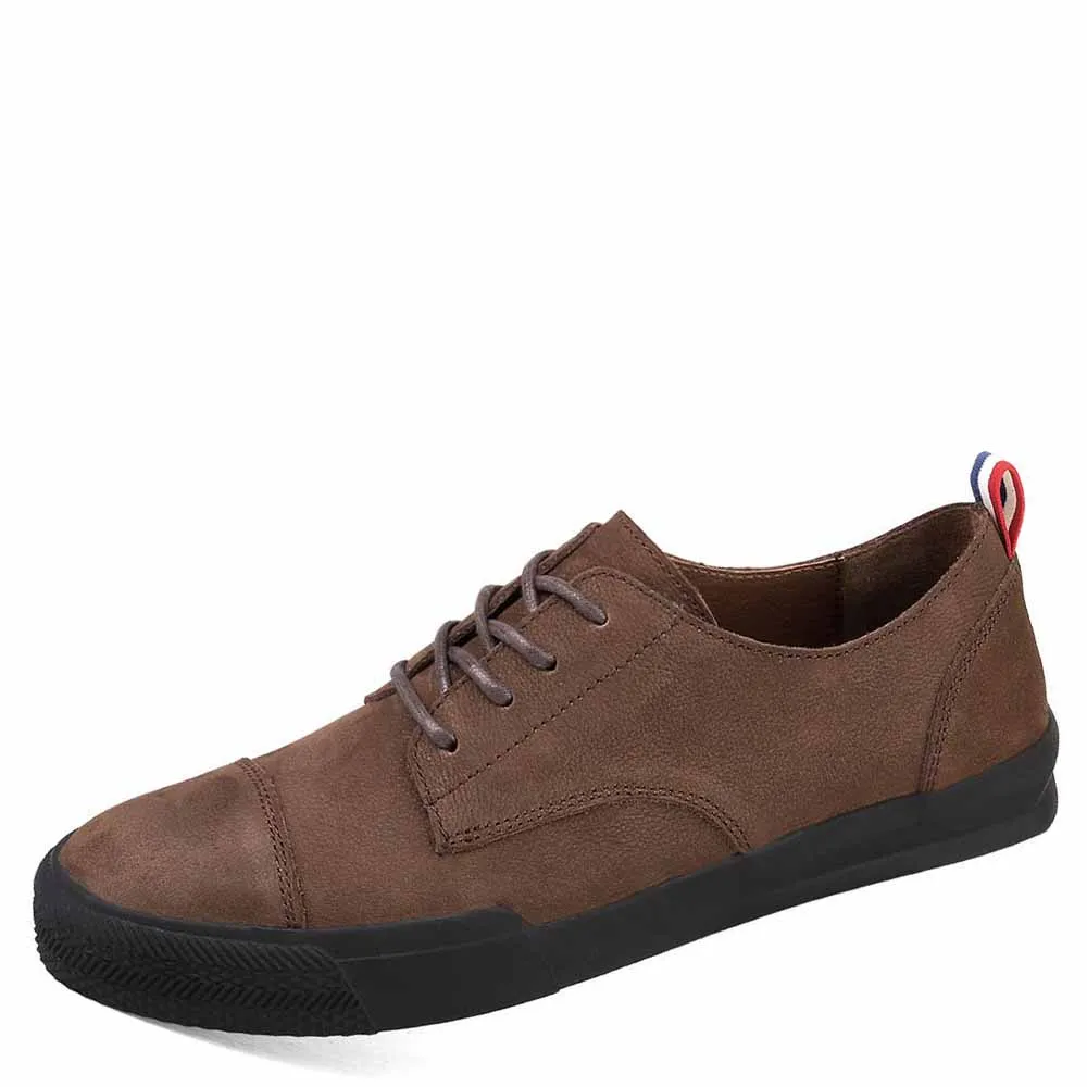 Qffaz 2018 Sapatos Casuais Confortáveis Marca Moda Masculinos Homens De Mocassins Couro Da Black Qualidade Dos Lace Alta Nova up Genuíno brown Apartamentos ttdwrUxq