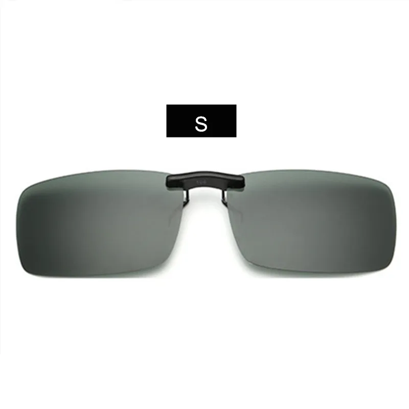 Yooske без оправы поляризованные Солнцезащитные очки клип на Очки для вождения водителя мужчин флип близорукость на Защита от солнца Очки ночного видения объектив UV400 - Цвет линз: M Green