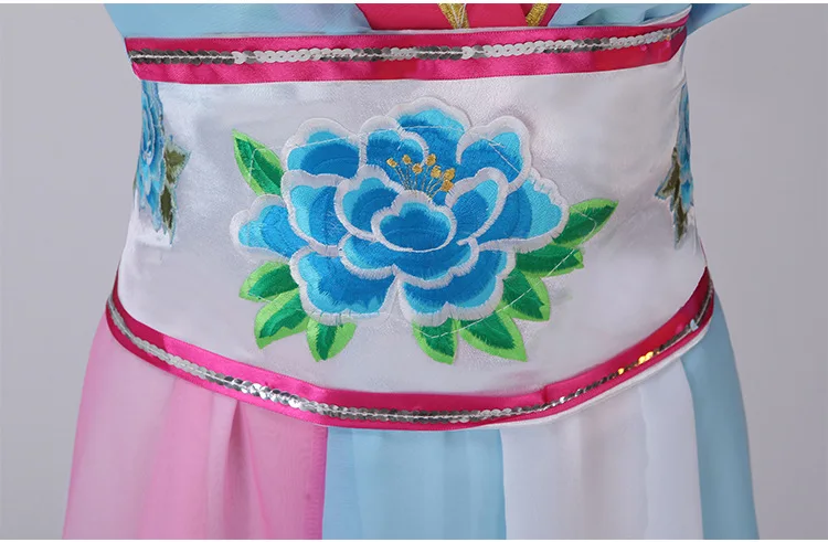 Китайский классический танцевальные костюмы Yangko танец синий костюмы женский национальный танец Барабаны одежда этап одежда для
