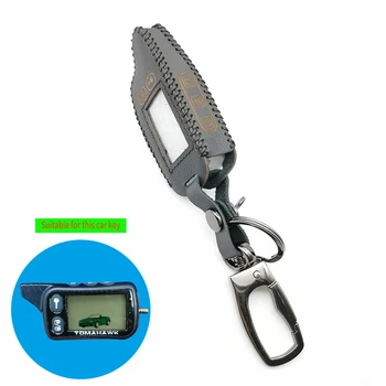 

TZ 9010 LCD Remote Control Key Fob Leather Sun Cover for the Russian 2-Way Car Alarm Tomahawk Keychain TZ9010 TZ-9010