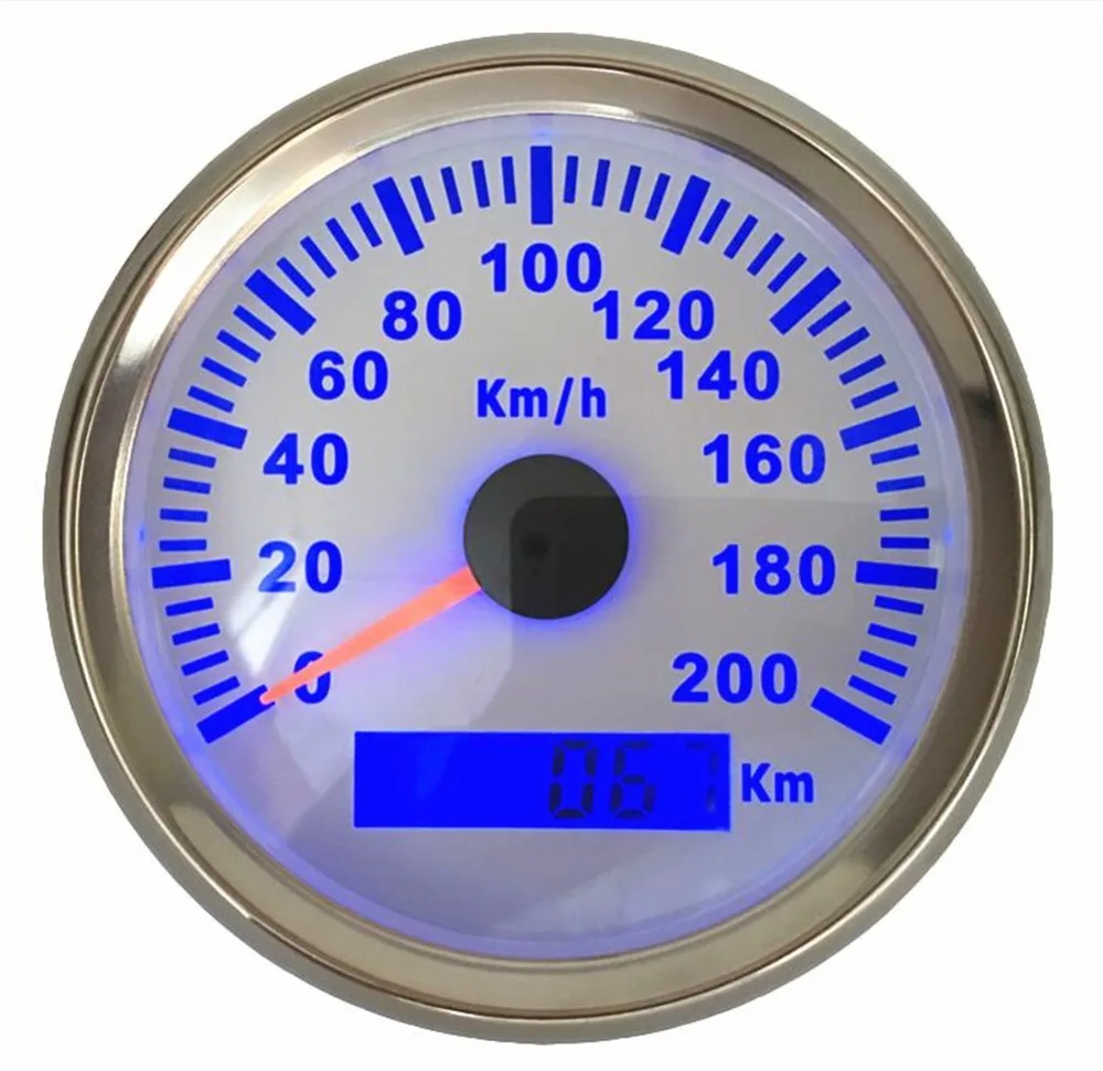 1pc Brand New GPS Speedometer Gauges 0 200km/h 85mm Speed Indicators