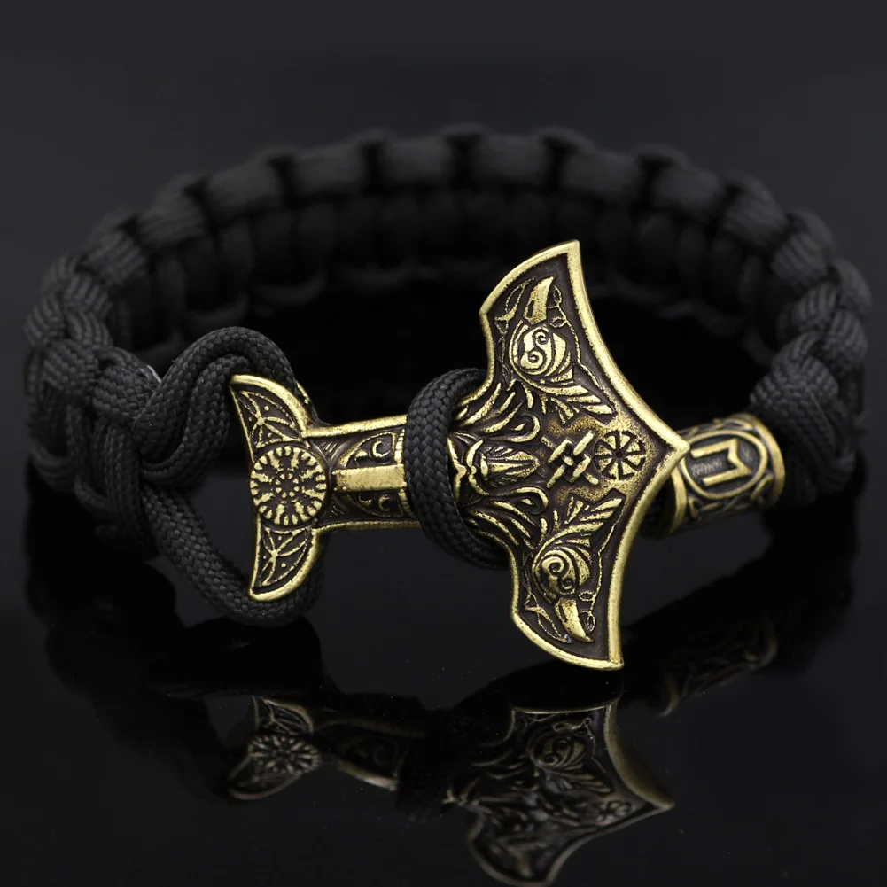 Мужской викинговый талисман Thor Hammer амулет в виде молота Odin Ворон символ узел